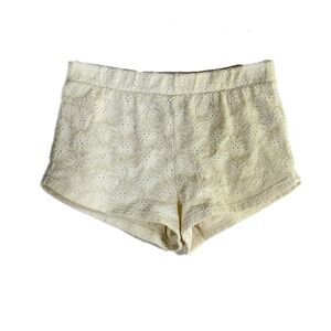 XXI Ivory Floral Lace Shorts